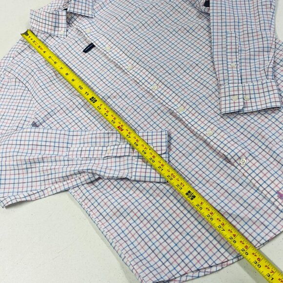 ohnnie-O Performance Button Down Shirt - Paddock Porto Pink NWT Medium Pink Blue - Picture 5 of 9